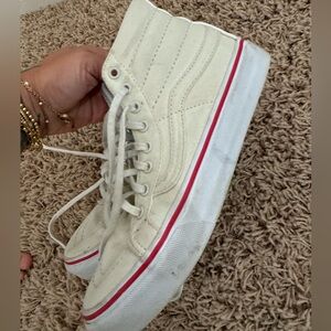 White high top vans size 5 women’s